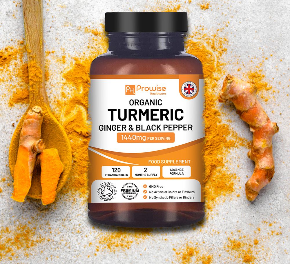 Turmeric Curcumin 1440mg with Black Pepper & Ginger - UK Manufactured