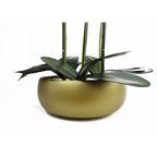 60cm Orchid Artificial White Gold Ceramic Planter