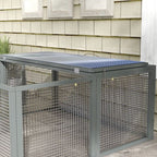 Wooden Folding Rabbit Run for 2-3 Rabbits, Guinea, Grey