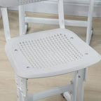 Kids Desk and Chair Set Adjustable Height Study Table Set w/Drawer, Book Stand, Pen Slot - Grey