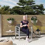 Patio Furniture Aluminium Armchair with Cushions, Charcoal Grey