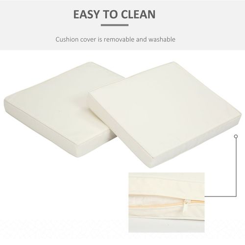 Outdoor Seat and Back Cushion Set Replacement Cushions, Cream White