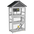Bird Cage - Finches, Parakeets, Small Birds - Grey