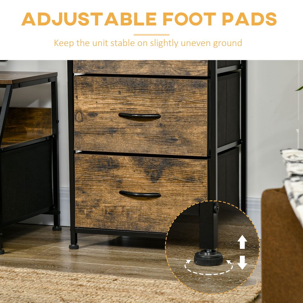 Stylish Industrial 3 Drawer Cabinet - Functional Storage & Display Shelves