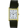 Mens Classic Black Leather Strap Watch.1A