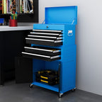 Top Chest and Roller Cabinet Combo Metal Tool Cabinet on Wheels