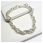 Twisted Silver Bracelet - Ideal Birthday or Christmas Gift