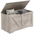 Storage Trunk for Living Room, with Safety Hinges, 80cm Grey