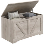 Storage Trunk for Living Room, with Safety Hinges, 80cm Grey