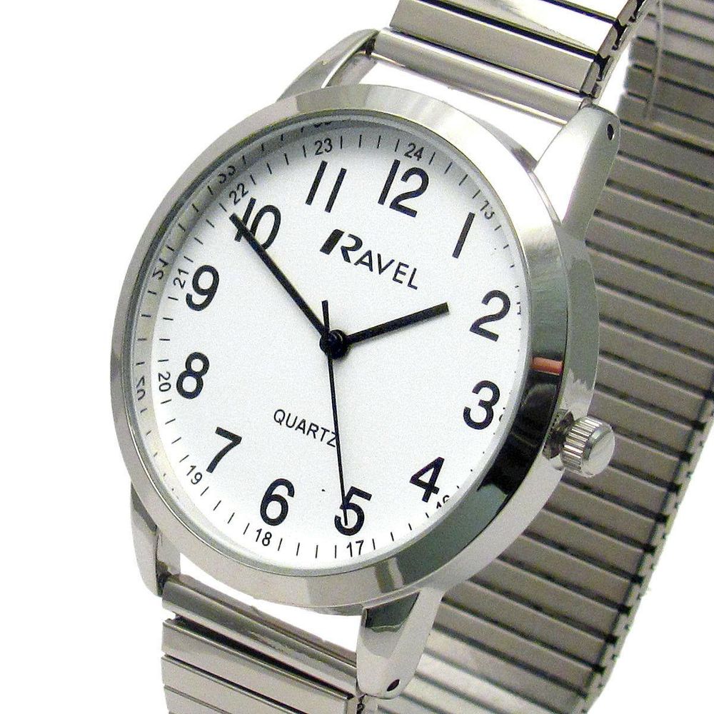 Men's Gold Bracelet Watch - Bold Number White Dial - Satisfaction