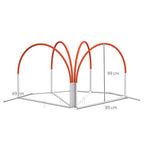 Dog Agility Equipment Set with 4 PCS Weave Pole, Orange