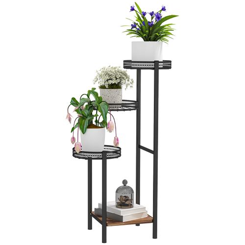 4 Tiered Plant Pot Stand, Metal Plant Shelf for Living Room