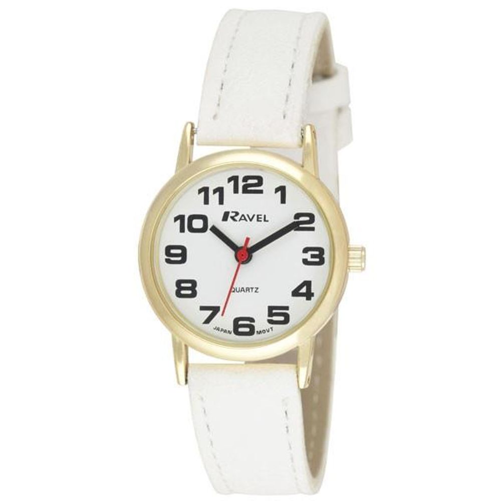 Ladies Classic Faux Leather Strap Watch - Multiple Colors Available