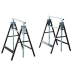 2xTelescopic Builders Trestle Work Bench-Black