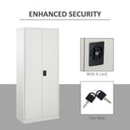 Filing Cabinet Storage Office 2 Doors Adjustable Shelf Metal