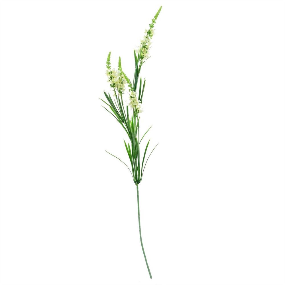 Pack of 6 x 80cm White Larkspur Artifical Stem in White