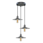 3 Head Round Base Vintage Ceiling Pendant Light Shade Hanging Lamp