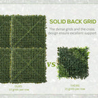 12PCS Artificial Boxwood Wall Panels 20" x 20" Grass Screen Milan Grass - Realistic, Low-Maintenance, Outdoor-Proof