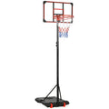 Kids Adjustable Basketball Hoop: Height 1.8-2m, Portable Stand, Wheels