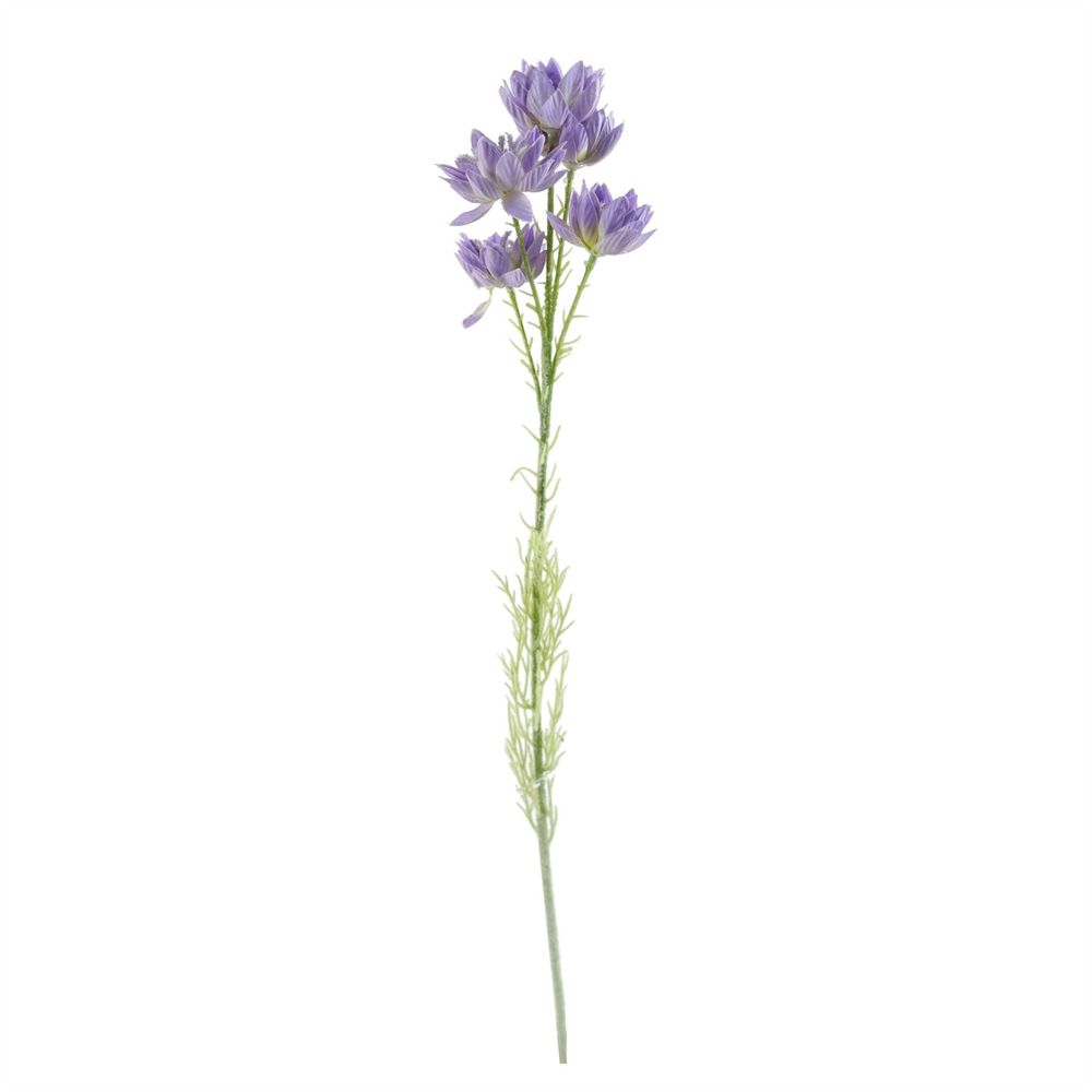 Captivating 60cm Artificial Purple Starflower Display Glass Vase