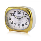 Bedside Quartz Alarm Clock - White/Gold.42