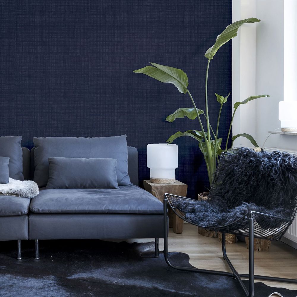 Textured Fabric - Navy Weave