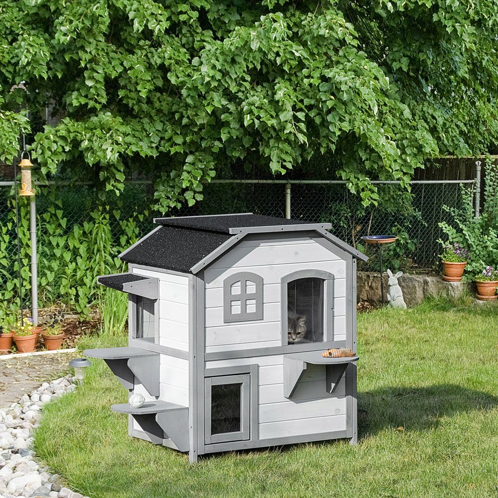 Kitten Condo - Openable Roof, Catio Enclosure, White