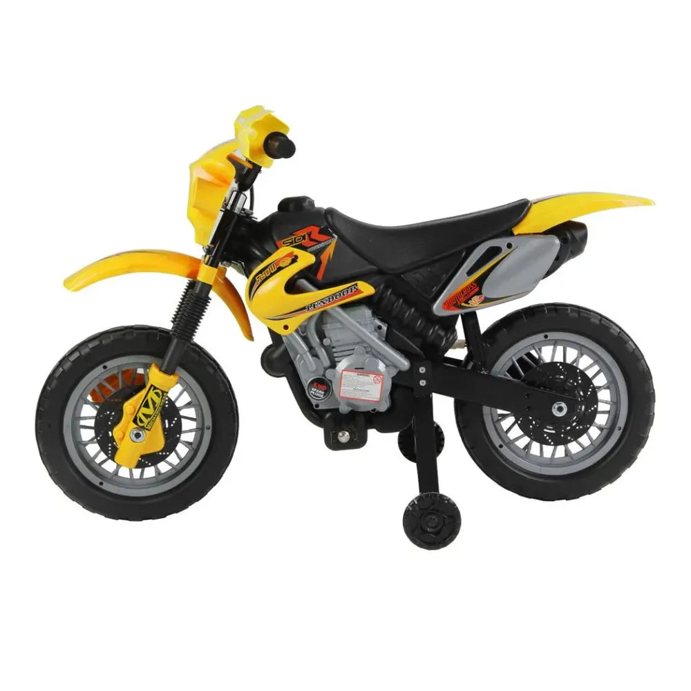 Electric Ride-On Motorcycle for Kids - Yellow, 25kg Max Load, 25W Motor, 2.5km/h Speed, 45min Playtime