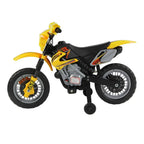 Electric Ride-On Motorcycle for Kids - Yellow, 25kg Max Load, 25W Motor, 2.5km/h Speed, 45min Playtime