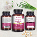 Odourless Garlic Capsules - 45,000mg per softgel - 200 softgels (not Tablets) Super High Strength - Cold Pressed and Deodourised Garlic Oil Extract from Allium Sativum