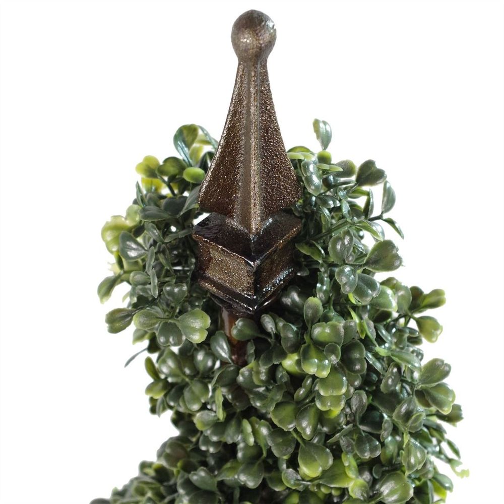 120cm (4ft) Artificial Boxwood Tower Trees - Set of 2 - Indoor/Outdoor Use