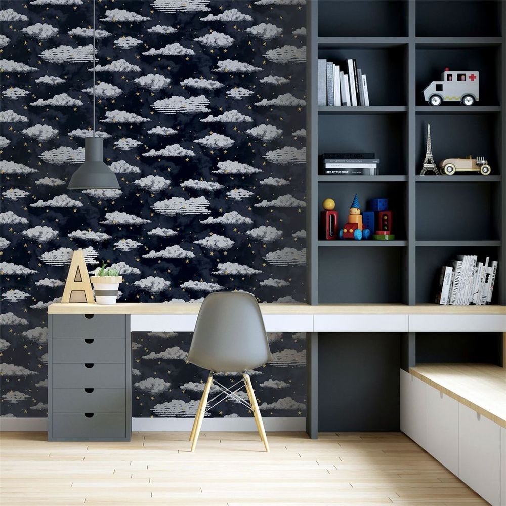 Stars & Clouds Navy - Attention to Detail