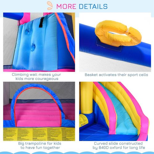 5 in 1 Bouncy Castle for Children with Blower, for Ages 3-8 Years