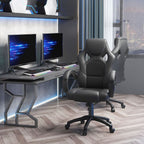Swivel Gaming Chair - Adjustable Height, 360° Swivel, PU Leather - Black