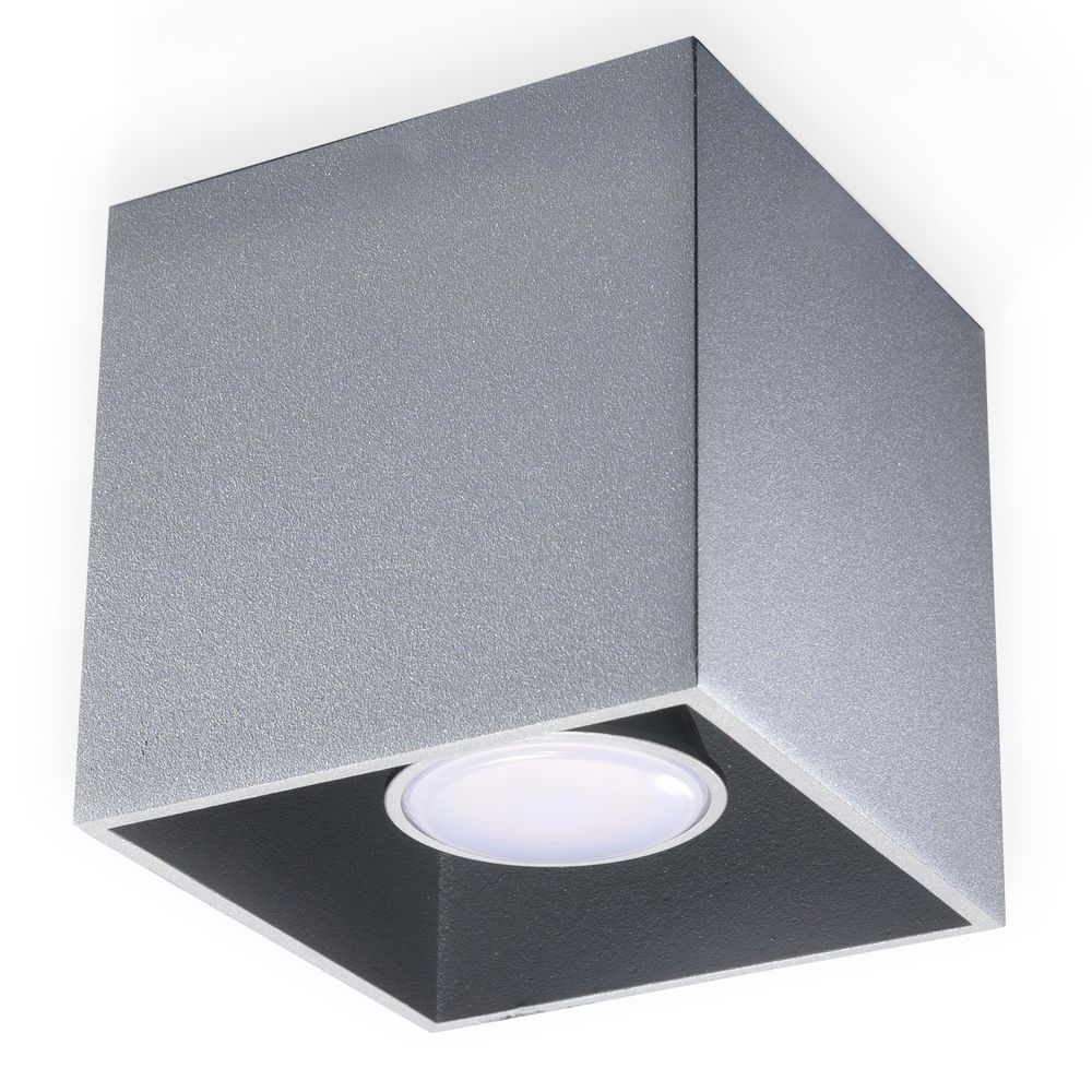 Quad 1 Grey Ceiling Lamp - Modern Loft Design with LED GU10 for a stylish and well-lit space