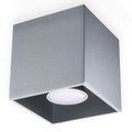 Quad 1 Grey Ceiling Lamp - Modern Loft Design with LED GU10 for a stylish and well-lit space