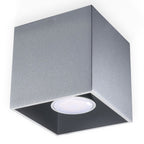 Quad 1 Grey Ceiling Lamp - Modern Loft Design with LED GU10 for a stylish and well-lit space