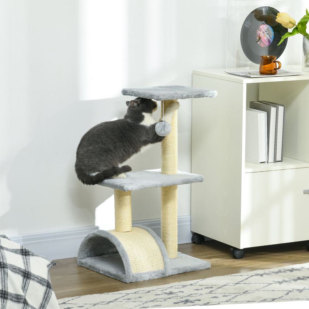 72cm Cat Tree Climbing Tower - Light Grey