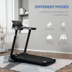 High-Speed Folding Treadmill - 500W Motor, 12km/h, Preset Programs