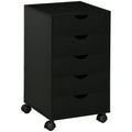 Organize Your Office with the 5-Drawer Mobile Filing Cabinet - Durable, Stylish, and Convenient - Black