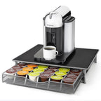 Rotating Coffee Capsule Pod Stackable Holder Tower Rack Storage Stand 36 Capsules - Drawer