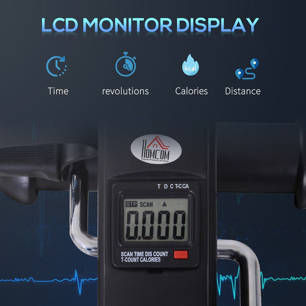 Mini Exercise Bike Portable Pedal Exerciser Arm Leg Cycle Gym Fitness LCD Display