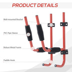 Kayak Canoe Heavy Duty Wall Mounted Storage Holder Rack Heavy Duty Storing Hangers Red and Black,37 x 44 cm