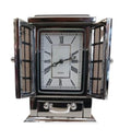 Silver Plated Solid Brass Mini Clock - Elegant Timepiece for Home Decor -!