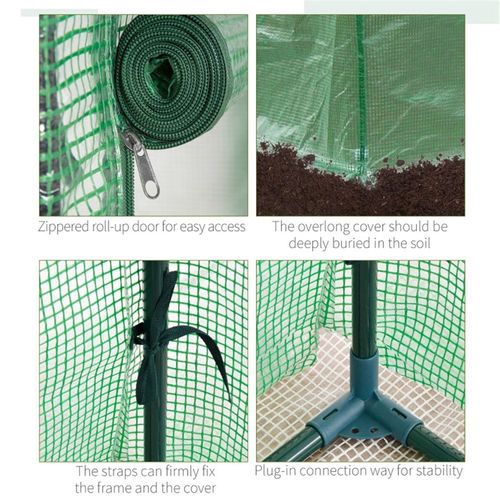 Mini Walk-in Greenhouse - 82W x 128Hcm PE Cover