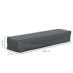 Waterproof & UV Resistant 200x73cm Garden Furniture Cover - Oxford Fabric