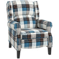 Recliner Chair for Living Room Wingback Chair with Padded Armrest Blue