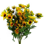 Pack of 6 x 70cm Artificial Yellow Flower Spray