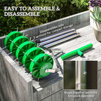 Grass Spike Roller, Soil Aerator w/ 3 Piece Handle and T-bar Grip