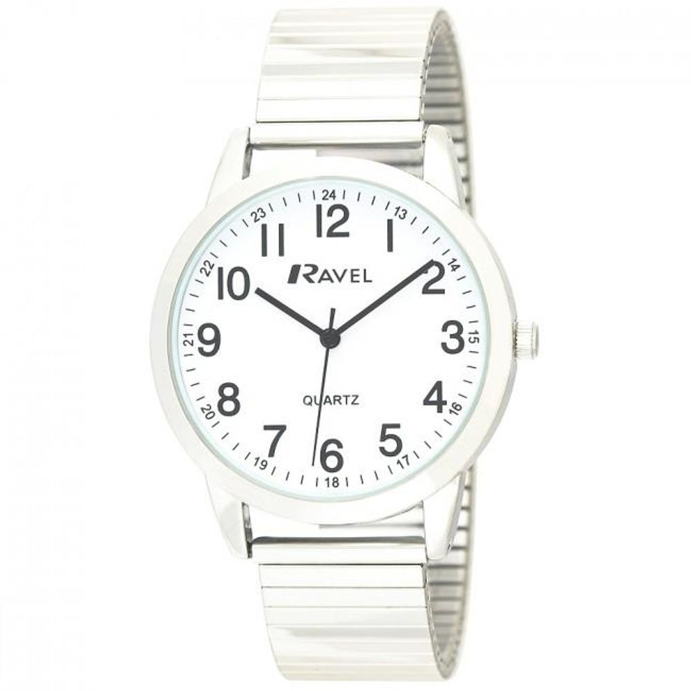 Men's Gold Bracelet Watch - Bold Number White Dial - Satisfaction